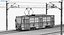 Tram Budapest City Tatra T5C5 Overhead Pole and Track
