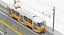 Tram Budapest City Tatra T5C5 Overhead Pole and Track