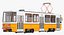 Tram Budapest City Tatra T5C5 Overhead Pole and Track