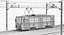 Tram Budapest City Tatra T5C5 Overhead Pole and Track