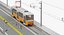Tram Budapest City Tatra T5C5 Overhead Pole and Track