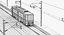 Tram Budapest City Tatra T5C5 Overhead Pole and Track