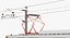 Tram Budapest City Tatra T5C5 Overhead Pole and Track