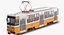 Tram Budapest City Tatra T5C5 Overhead Pole and Track