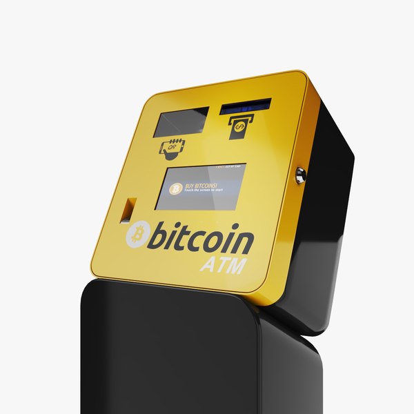 3D Cryptocurrency Bitcoin BTC ATM model