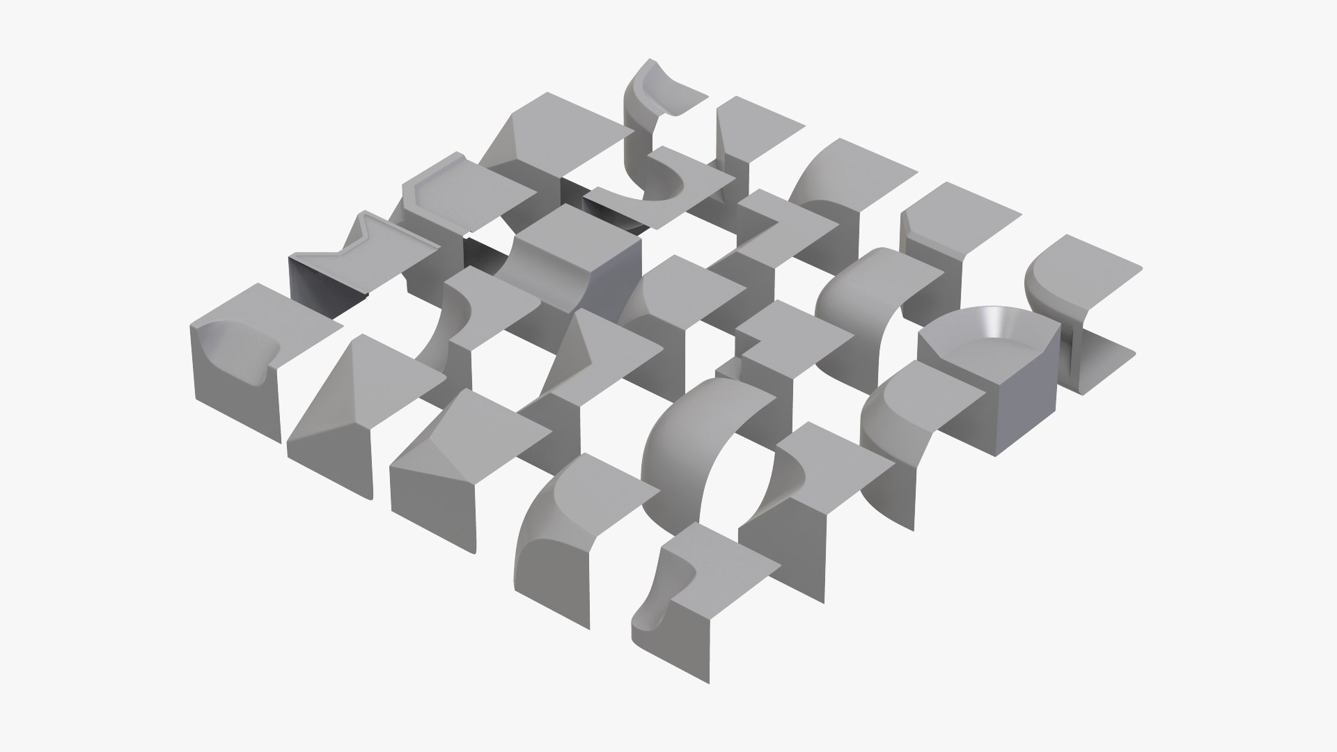 Corners Design Collection Model - TurboSquid 2100617