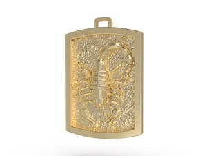 Scorpion Pendant Jewelry CAD 3D Print Model 3D print model