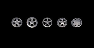 c4d Car wheels Industrial metal wheels blender 3D model