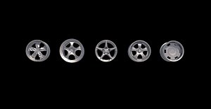 c4d Car wheels Industrial metal wheels blender