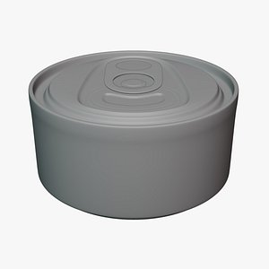 Basic Cat Food Can - Geometry Only No Textures No Materials 3D model