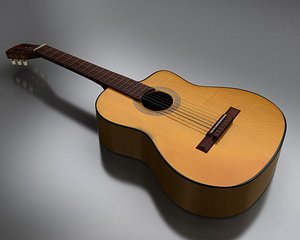 3d classic acoustic guitar model