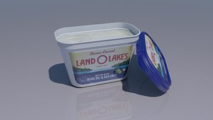 3D model land butter container