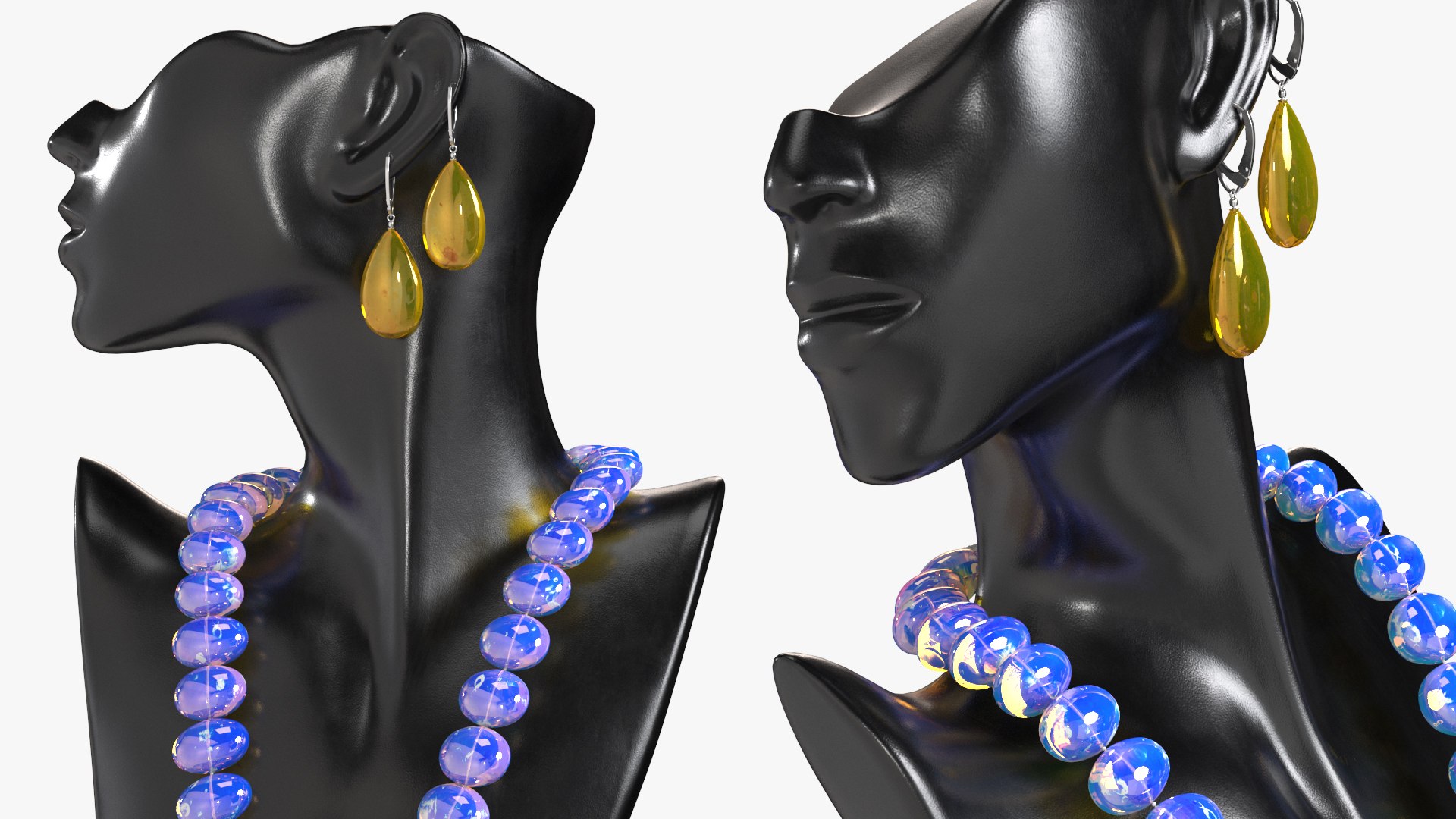 Bust Display With Jewelry 3D Model - TurboSquid 2302684