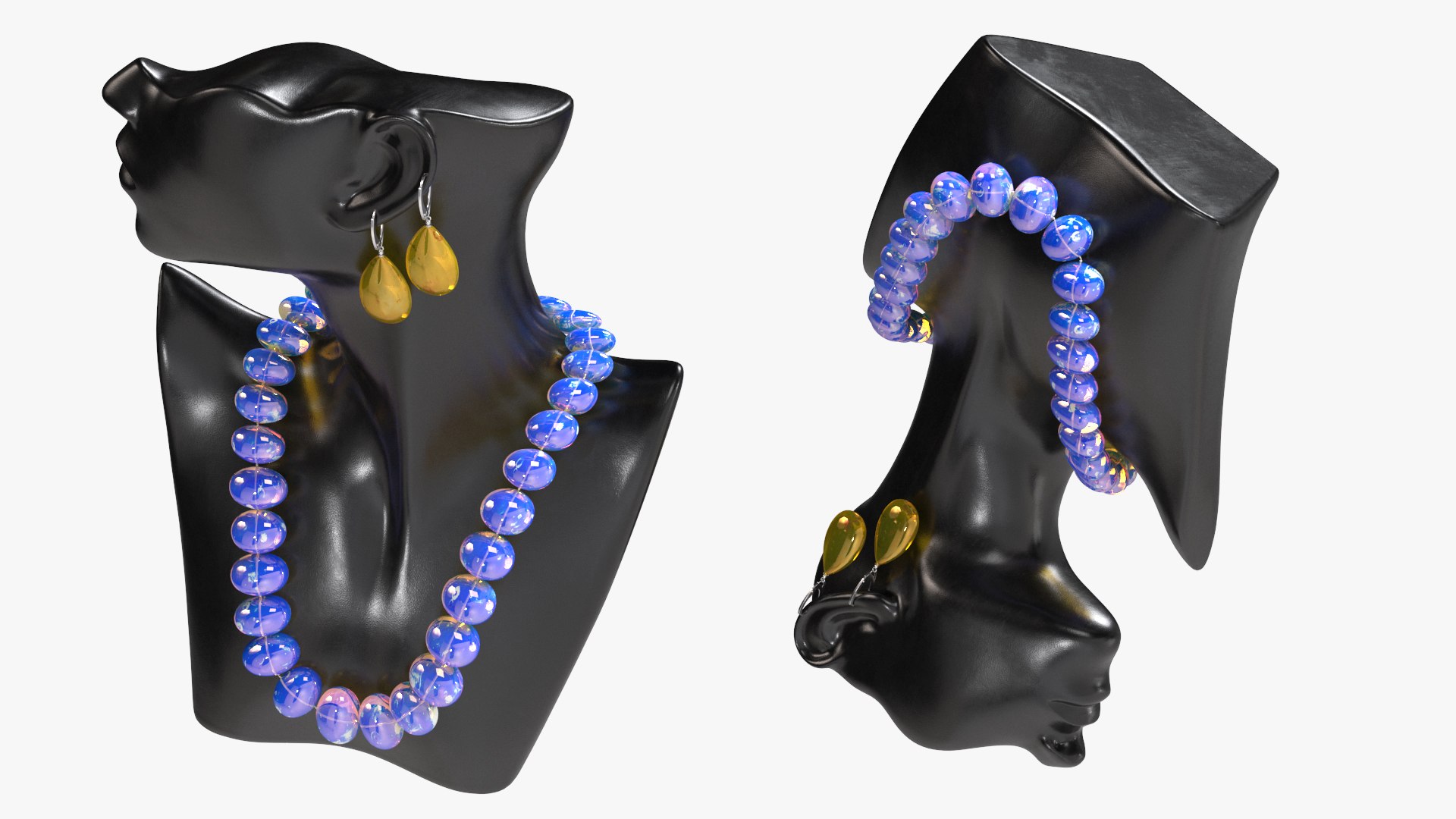 Bust Display With Jewelry 3D Model - TurboSquid 2302684