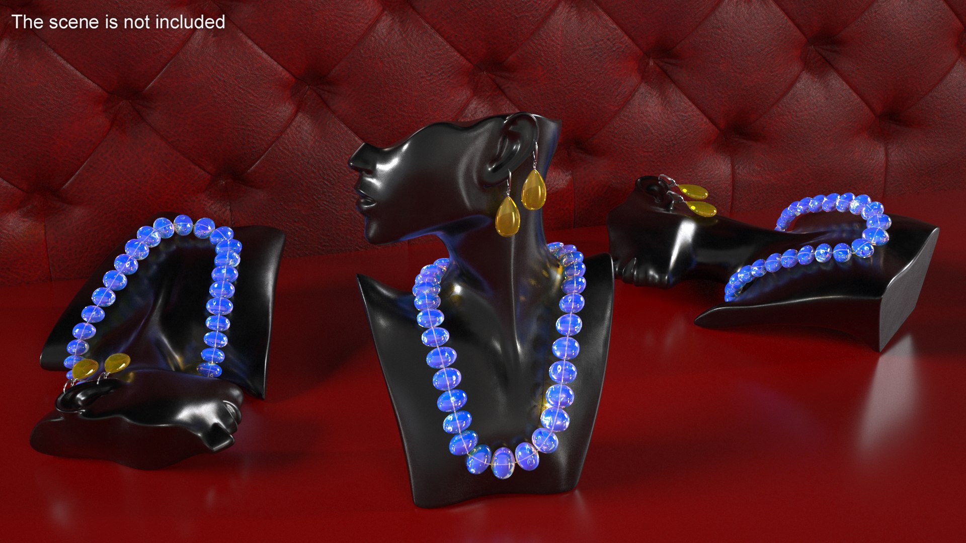 Bust Display With Jewelry 3D Model - TurboSquid 2302684