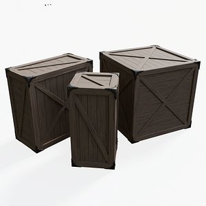 Medieval Fantasy Wooden Crate – Trio D