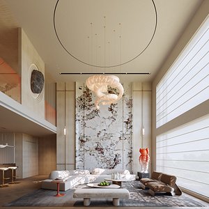 3D modern living room