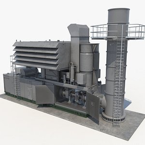 Gas Turbine Power Generation Package 3D model