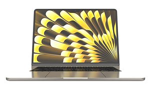 3D Apple MacBook Air 15 2024 Yellow