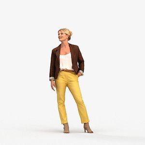 00462Krysten003 - Adult Caucasian woman waiting in office wearing transitional seasonal business att