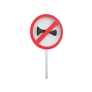 3D model signal horn cartoon icon