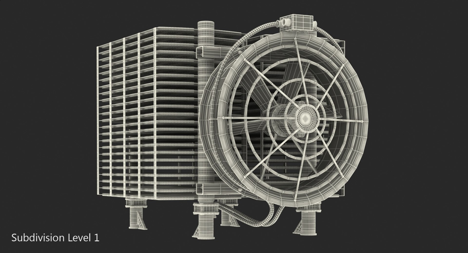 3D Industrial Radiator Fan TurboSquid 1307303