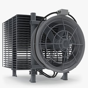 3D industrial radiator fan