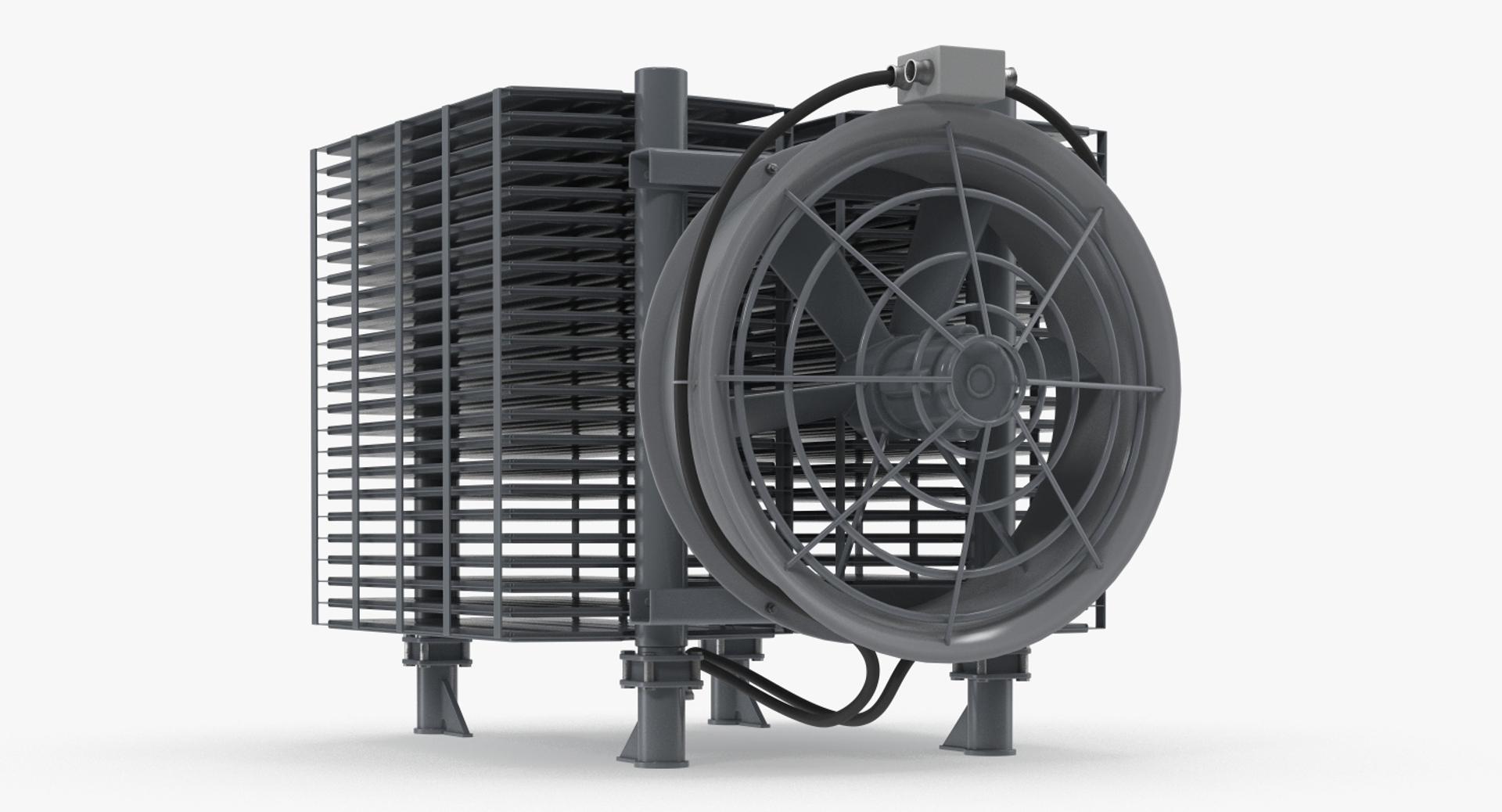 3D Industrial Radiator Fan - TurboSquid 1307303