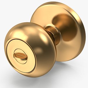 3D door knob golden