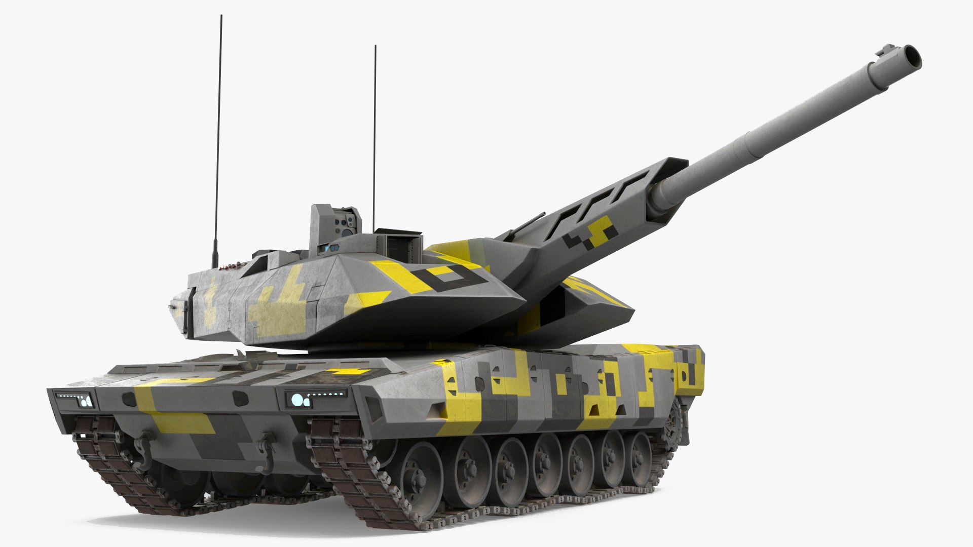 Next Gen German MBT Rigged 3D model preview