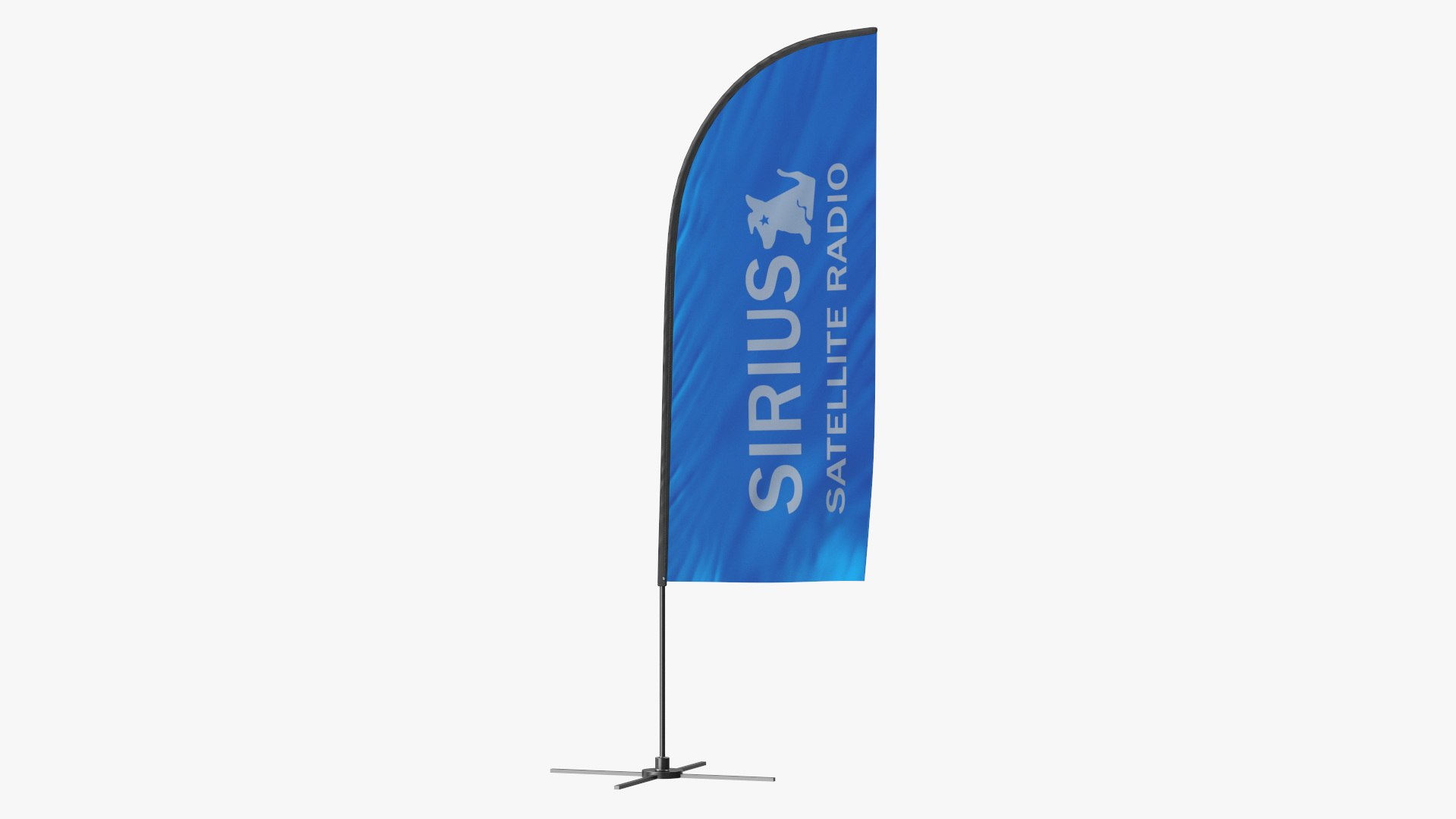 Feather Flag Banner with Stand 3D model preview