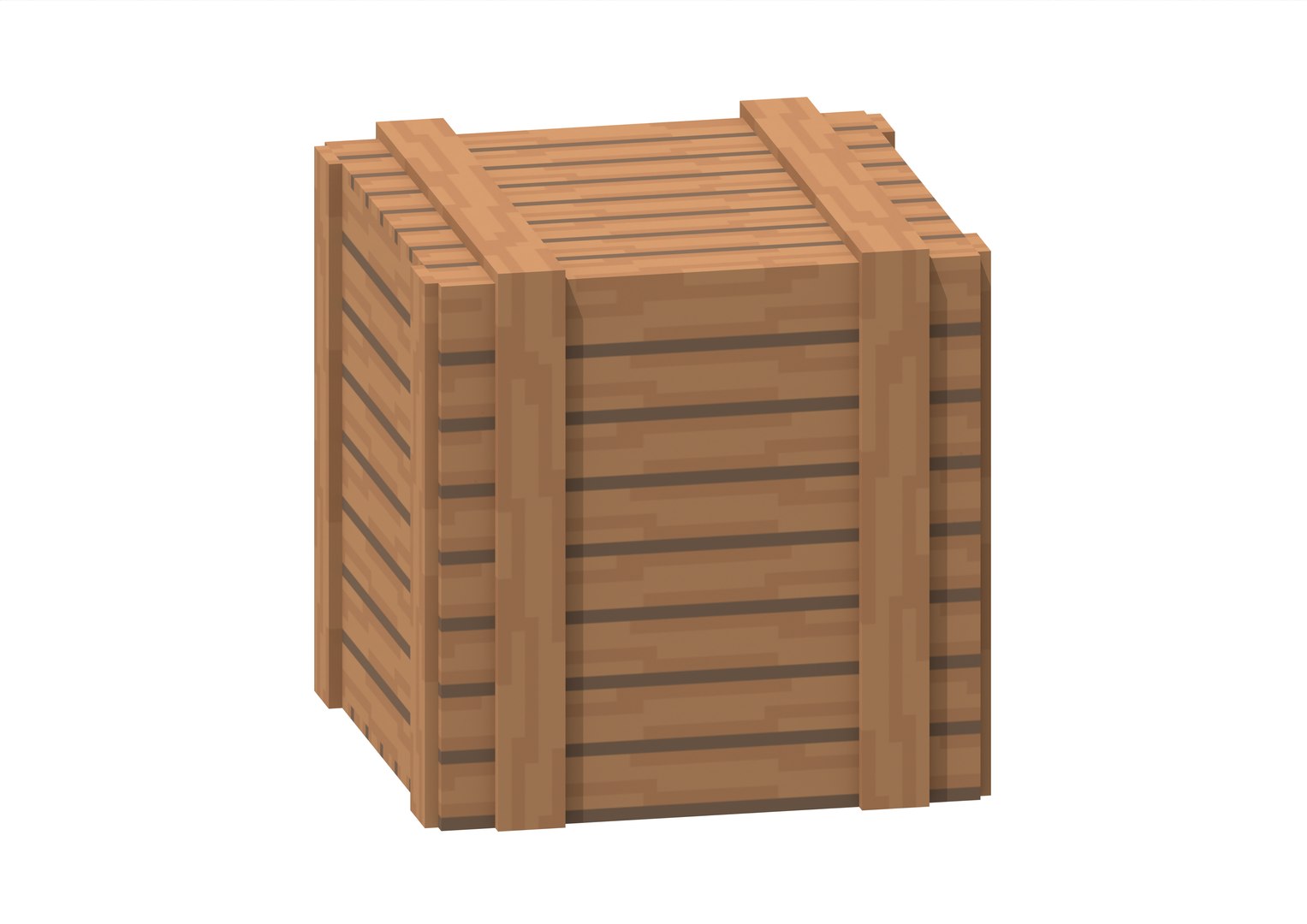 Voxel Wooden Crate 2 model - TurboSquid 2079858