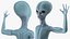 Space Alien with UFO Rigged Collection for Modo