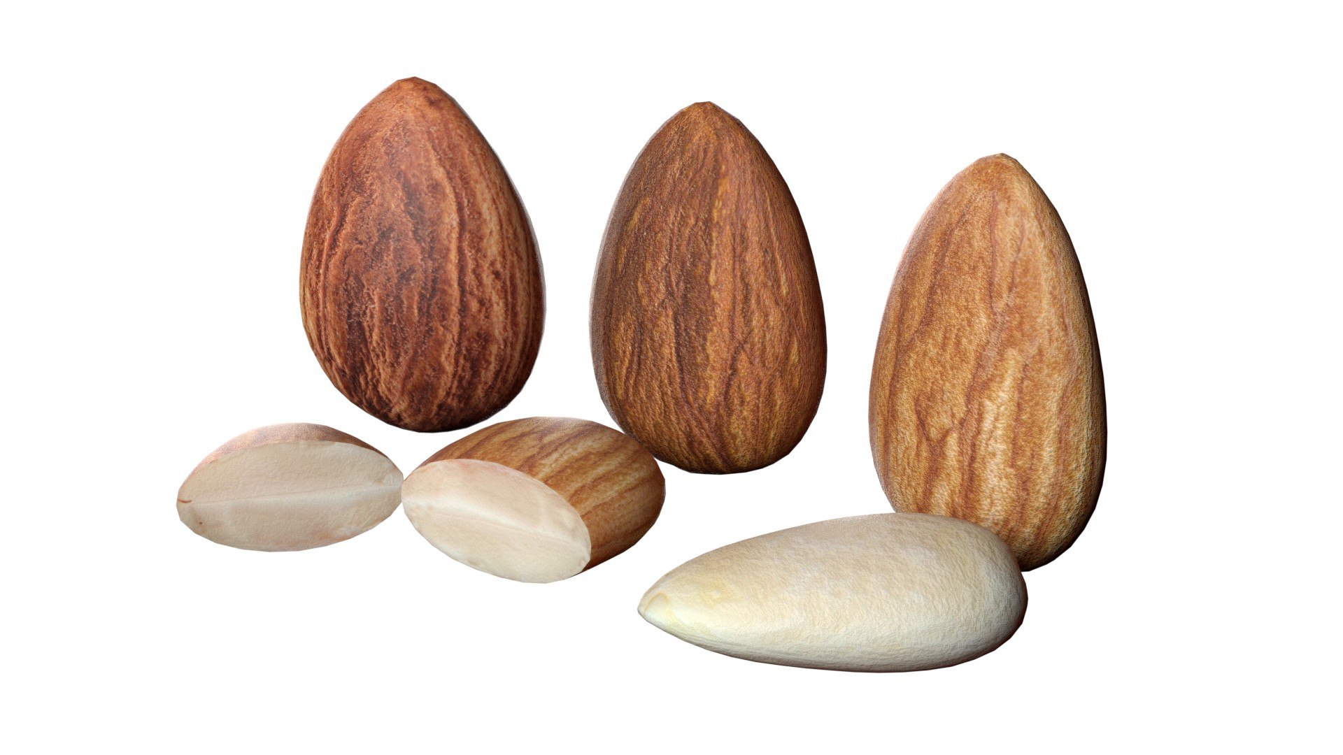 3D Almond Cashew and Pecan Nut model https://p.turbosquid.com/ts-thumb/yZ/QRfjwg/ip/2/jpg/1747141868/1920x1080/fit_q87/7a2d8554d23279eb65e8c227b636da4abce1fe4e/2.jpg