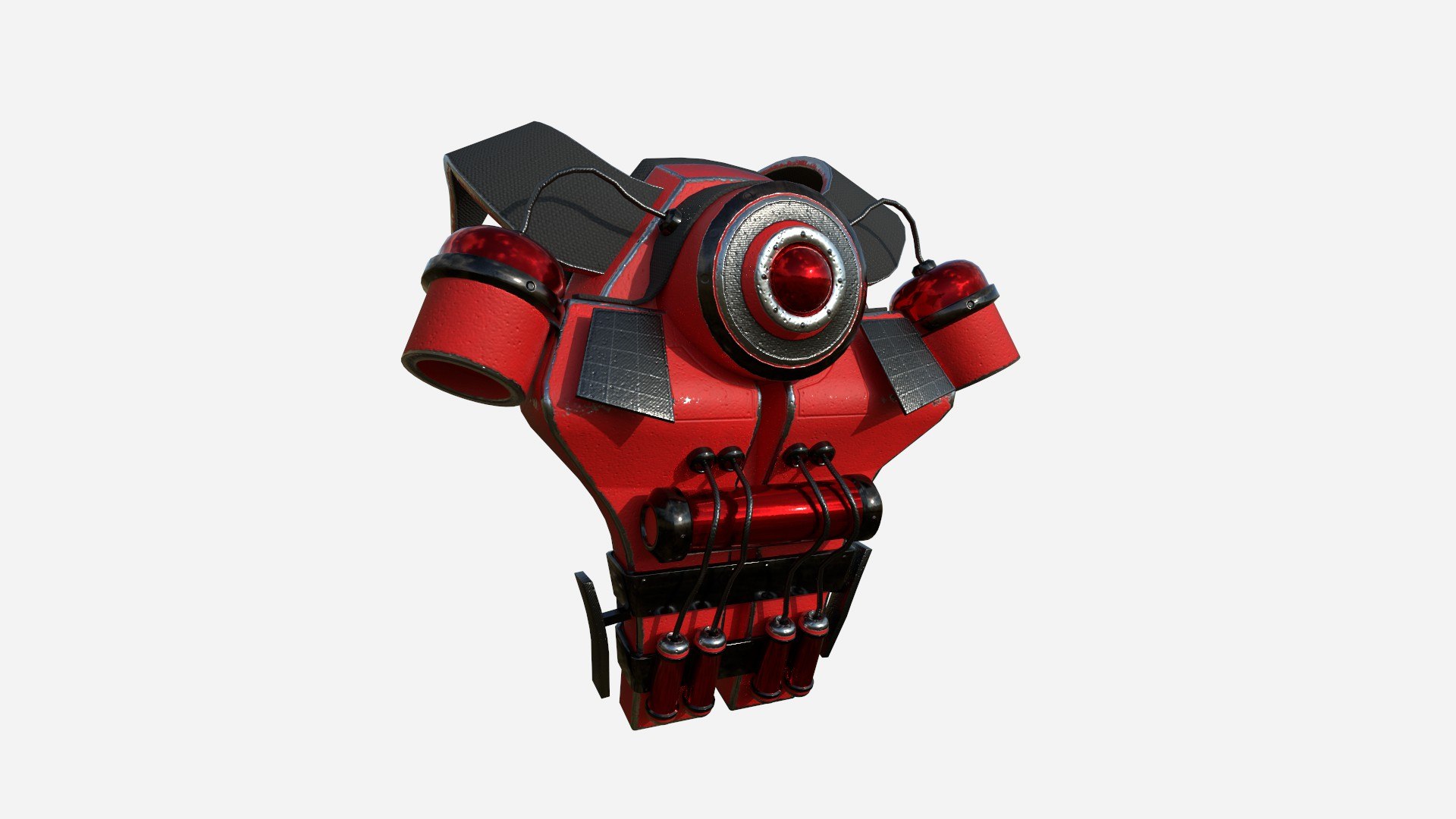 SciFi Backpack B07 Red - Fashion Character Design 3D Model - TurboSquid ...