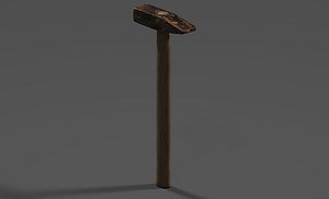 3D rusty hammer model