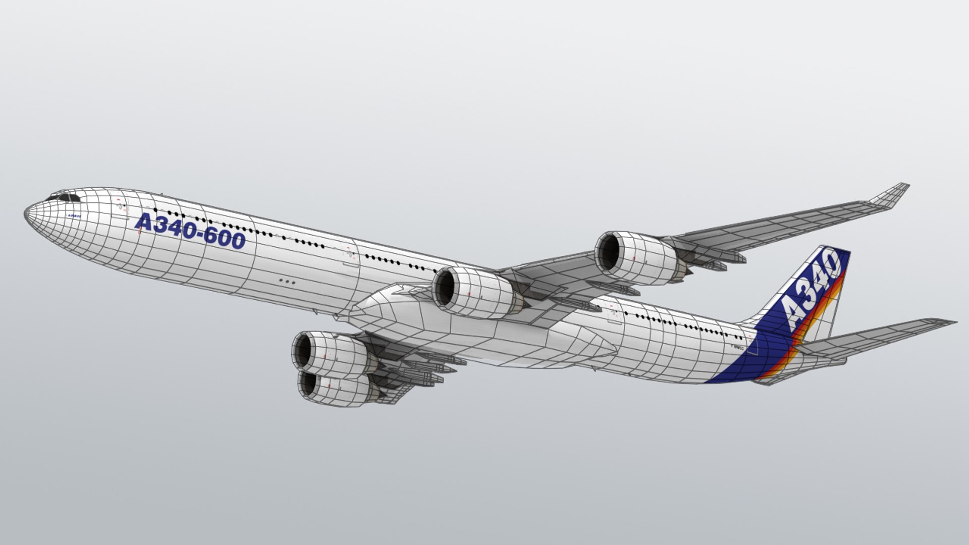 Airbus A340 A340-600 3d Max