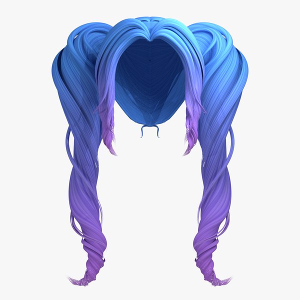 3D model Female Blossom Long Hair VR / AR / low-poly