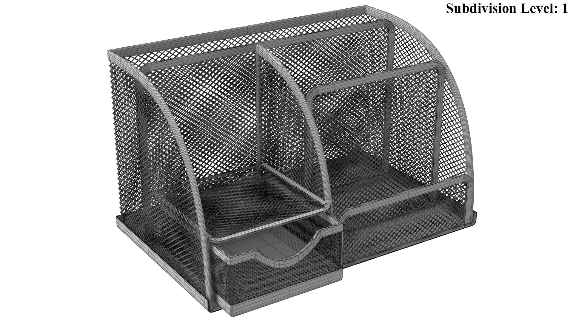 3D Model Empty Wired Office Organizer - TurboSquid 1972601