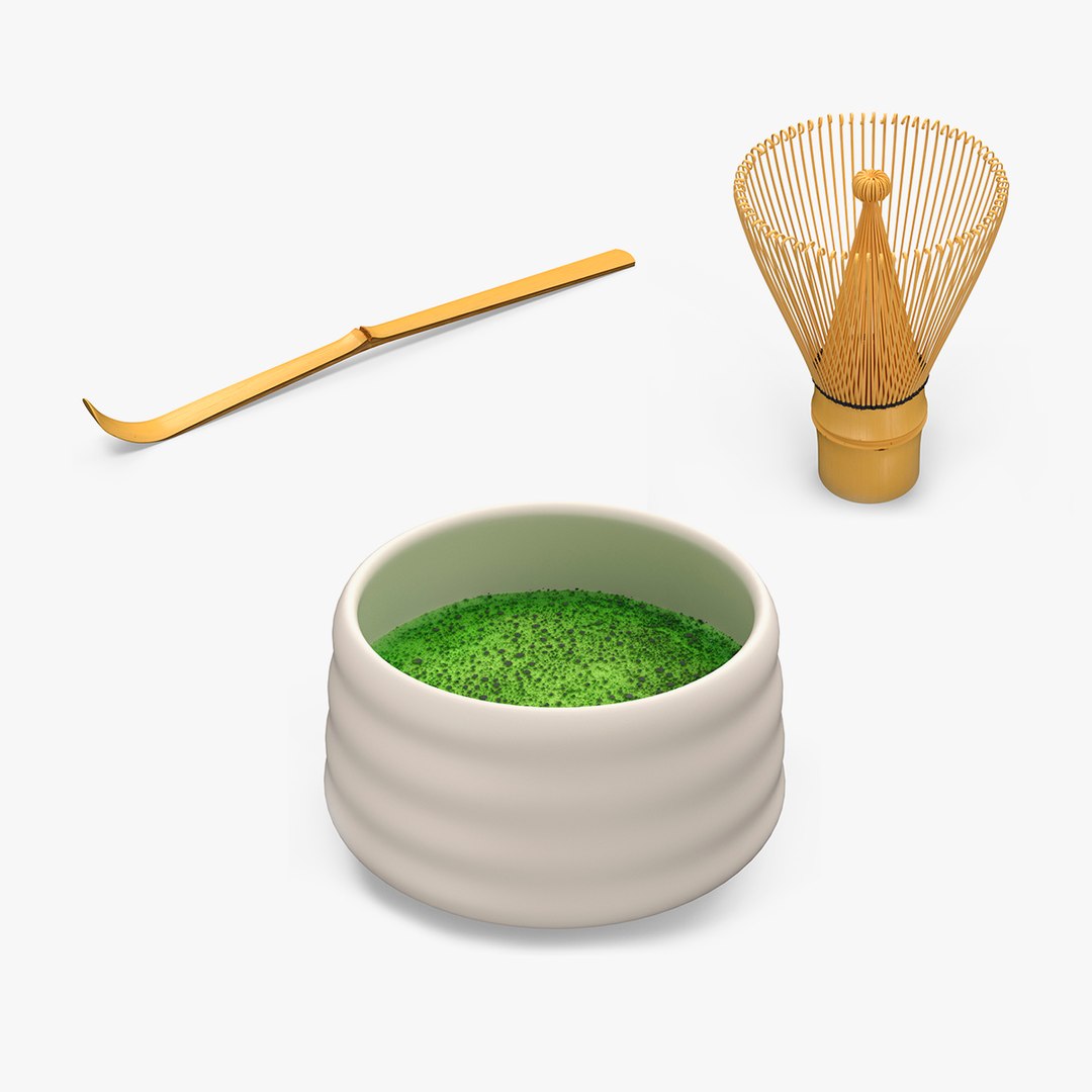 Traditional Utensil For Matcha Tea Collection 3D model preview