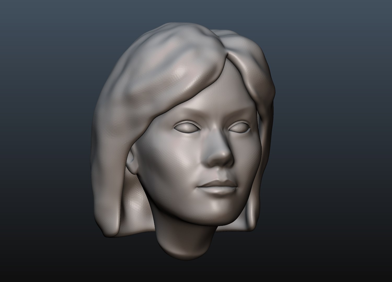 Female Head 3 3d Model Turbosquid 1890653