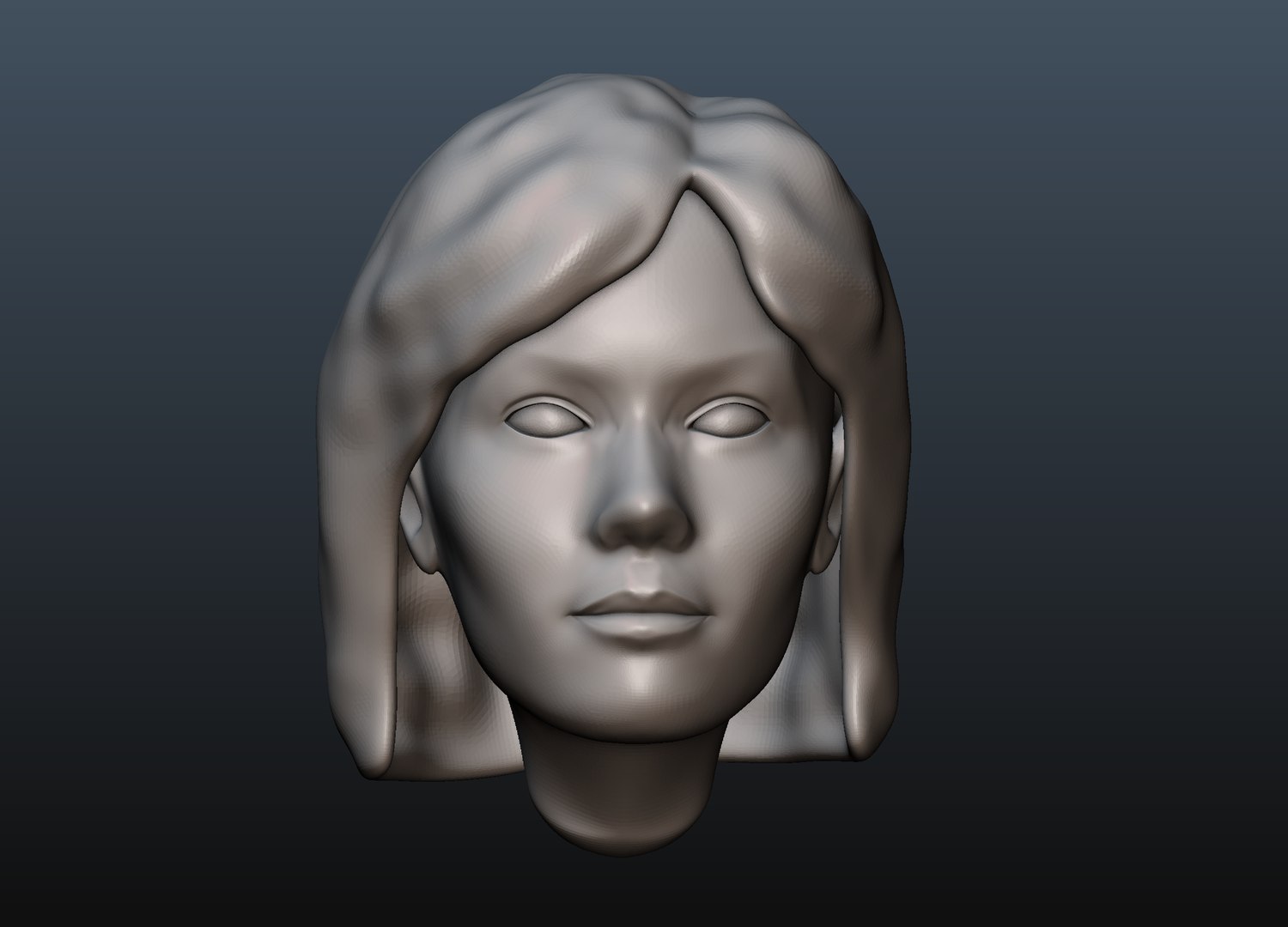 Female Head 3 3d Model Turbosquid 1890653