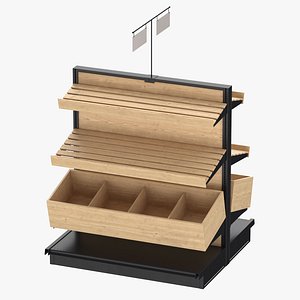 3D deli bakery rack 02 model