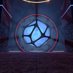 3D concepts science fiction temple