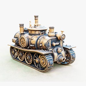 Steampunk Support Tank 3a - High Detailed 3D Print Model