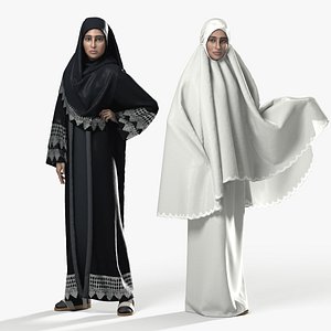 muslim woman 3D model