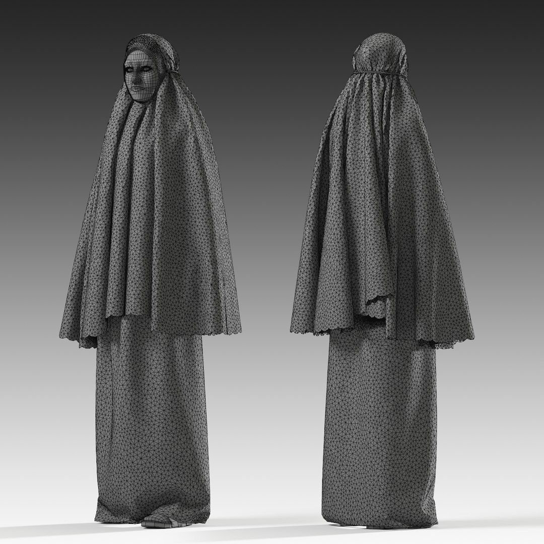 muslim woman 3D model https://p.turbosquid.com/ts-thumb/yZ/viLE04/Cn0h6JpP/khimar_wireframe/jpg/1496075504/1920x1080/fit_q87/b4a8e37a38ee4e9d7e325482c39d724005f22368/khimar_wireframe.jpg