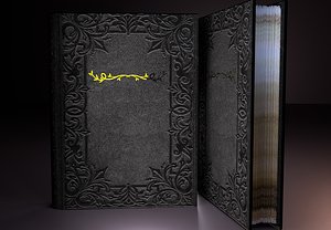 libro blackOld Book With Animation 3d Model Low-poly 3d Model