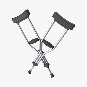 Crutches Cross Stylized model