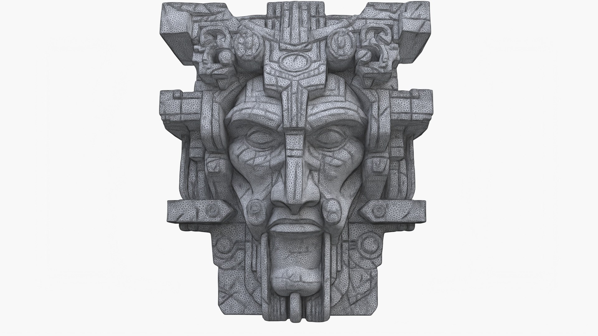 3D Aztec Stone Head 3 - TurboSquid 2196553